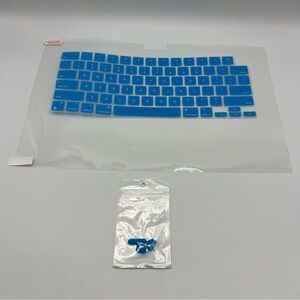 Silicone Keyboard Cover & Dust‎ Plugs for MacBook – Blue